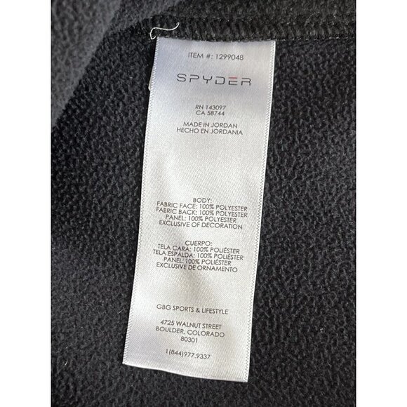 Spyder Men's Sz S Outbound 1/2 Zip Black Pullover Sweater Jacket 1299048 - Picture 6 of 9